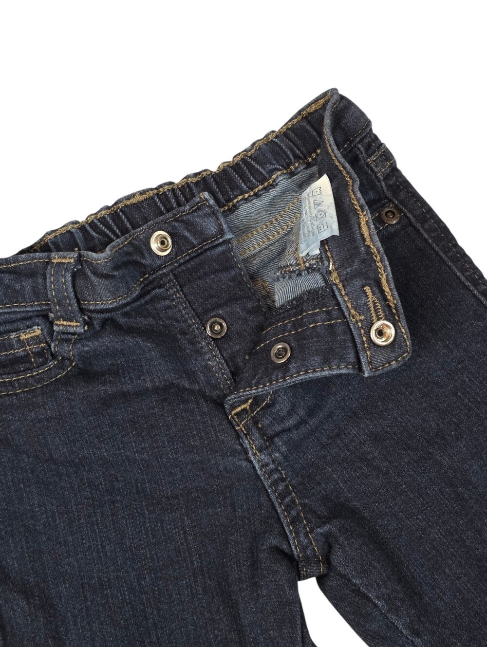 Wrangler Baby Boys Dark Wash Stretch Jeans 6-9M Elastic Waist Denim Western - Picture 2 of 6